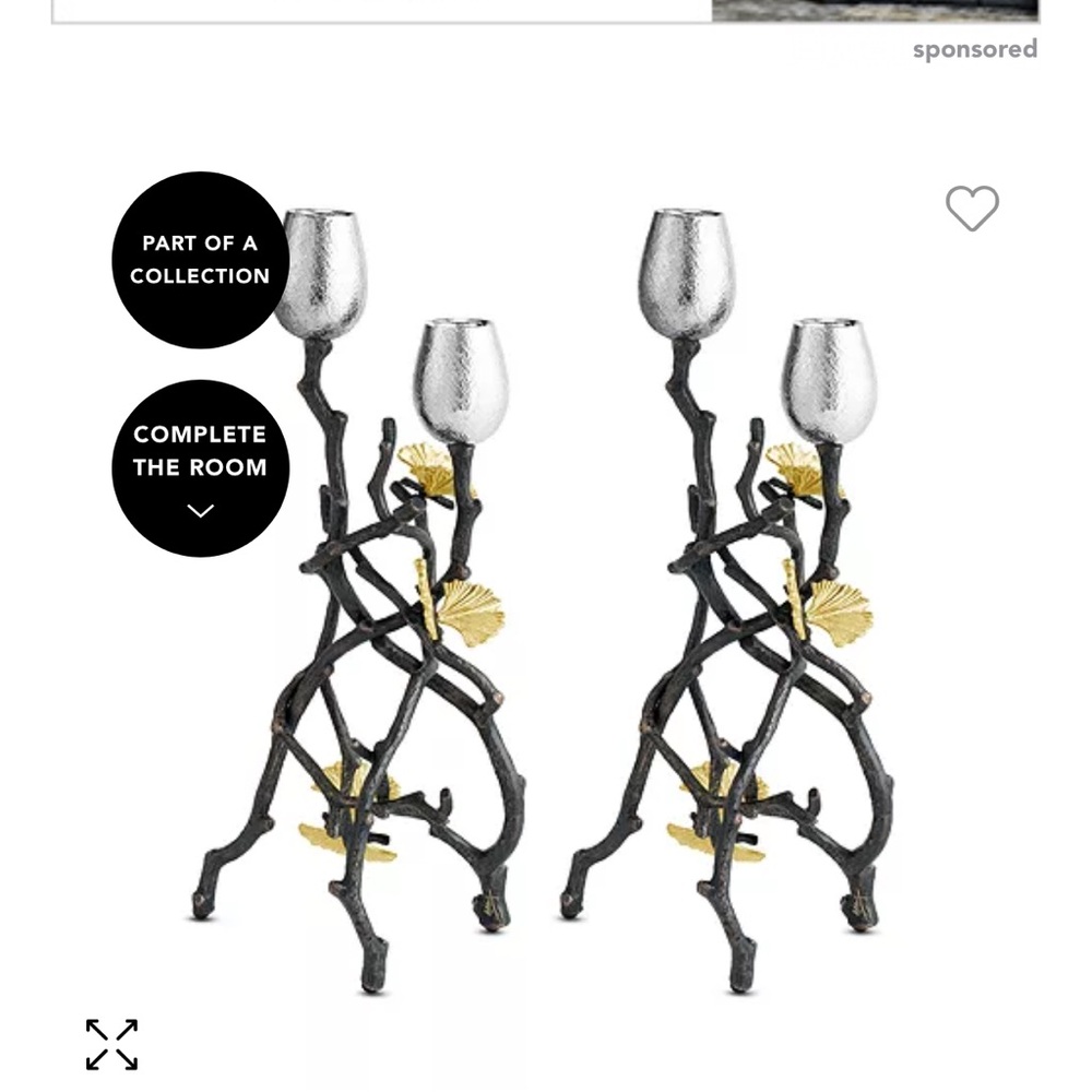 Michael Aram Butteryfly Ginkgo candleholder